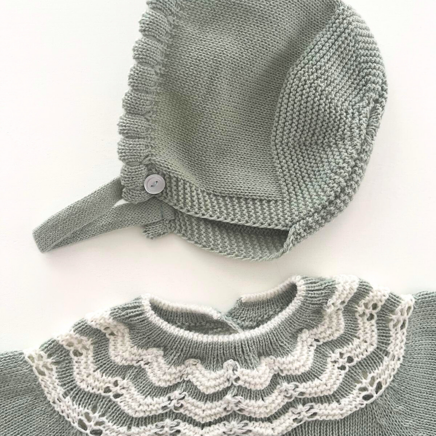 Conjunto de primera puesta verde
